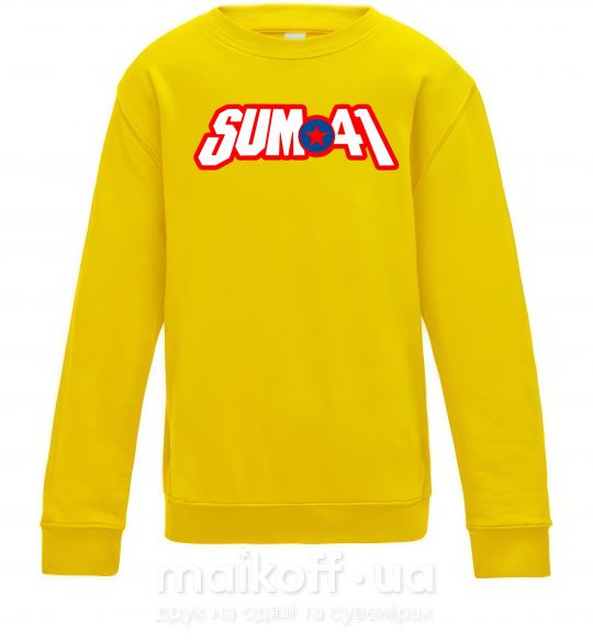 Детский Свитшот Sum 41 logo Солнечно желтый фото