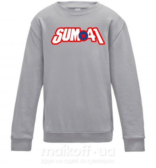 Детский Свитшот Sum 41 logo Серый меланж фото
