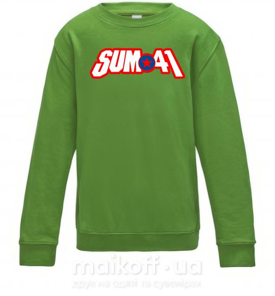 Детский Свитшот Sum 41 logo Лаймовый фото