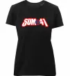 Женская премиум футболка Sum 41 logo Черный фото