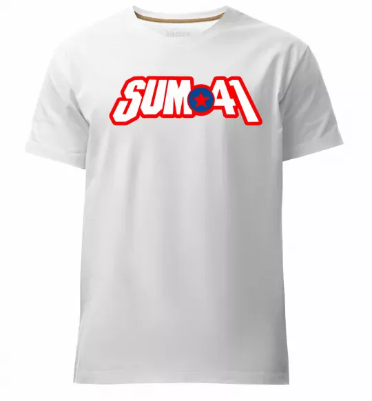 Чоловіча преміум футболка Sum 41 logo Білий фото