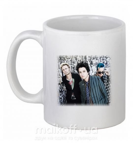 Чашка керамическая Green Day group Белый фото