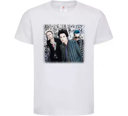 Дитяча футболка Green Day group Білий фото