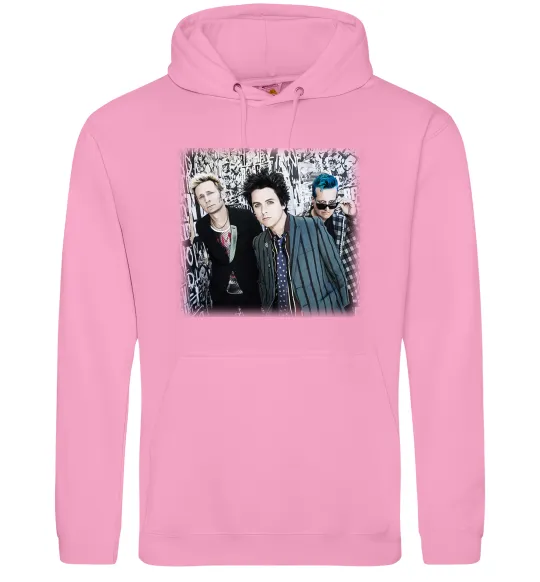 Жіноча толстовка (худі) Green Day group Рожевий фото