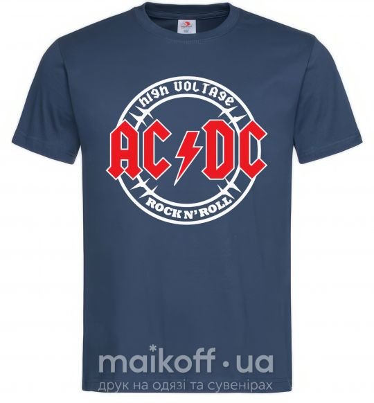 Мужская футболка AC_DC high voltage Темно-синий фото