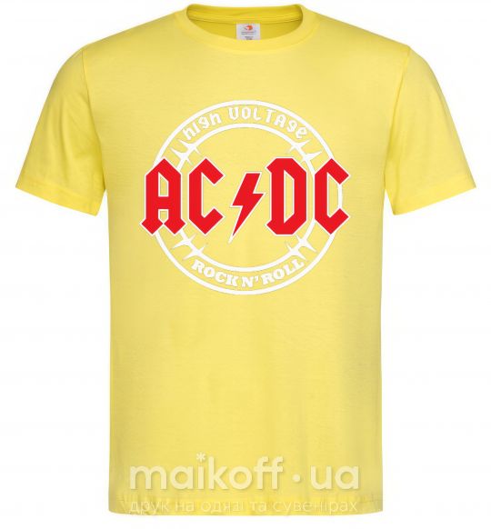 Чоловіча футболка AC_DC high voltage Лимонний фото