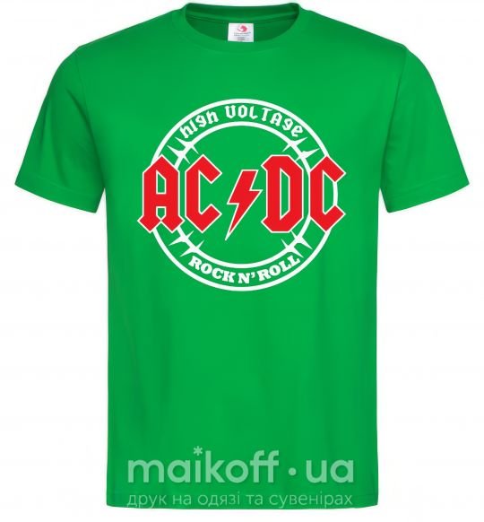 Мужская футболка AC_DC high voltage Зеленый фото