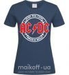Женская футболка AC_DC high voltage Темно-синий фото