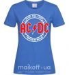 Женская футболка AC_DC high voltage Ярко-синий фото