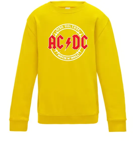 Дитячий світшот AC_DC high voltage Сонячно жовтий фото