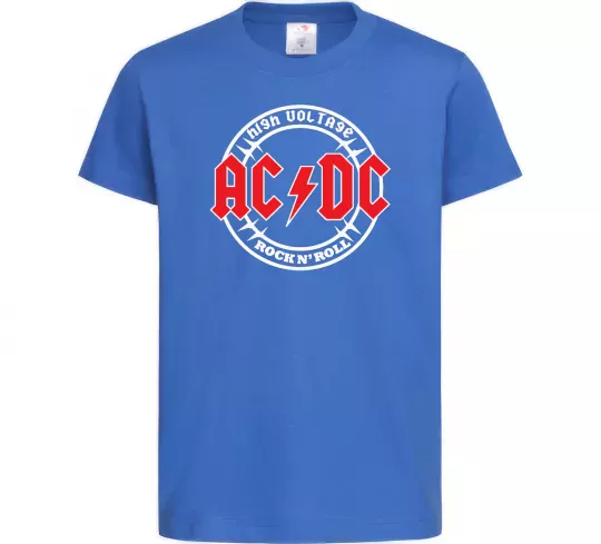 Детская футболка AC_DC high voltage Ярко-синий фото