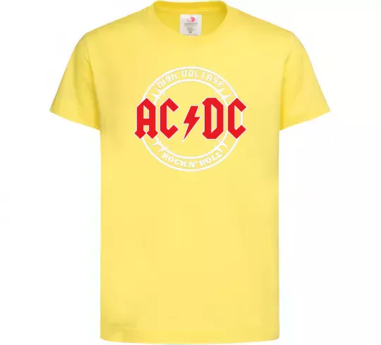 Детская футболка AC_DC high voltage Лимонный фото