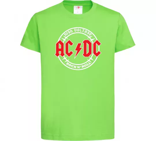 Детская футболка AC_DC high voltage Лаймовый фото