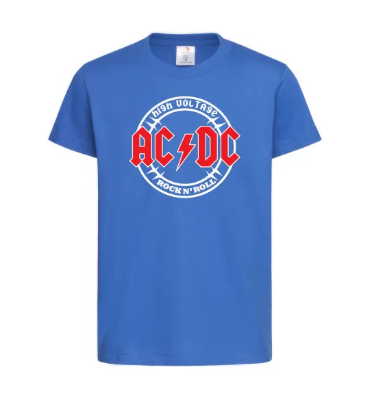 Дитяча футболка AC_DC high voltage Яскраво-синій фото
