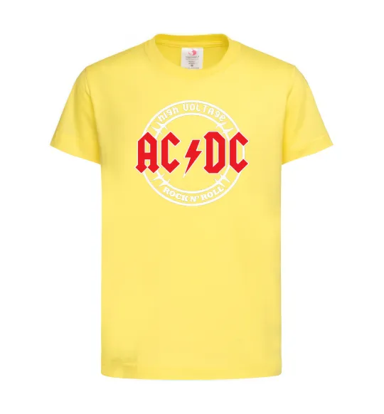 Дитяча футболка AC_DC high voltage Лимонний фото