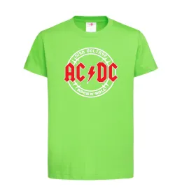Детская футболка AC_DC high voltage Лаймовый фото