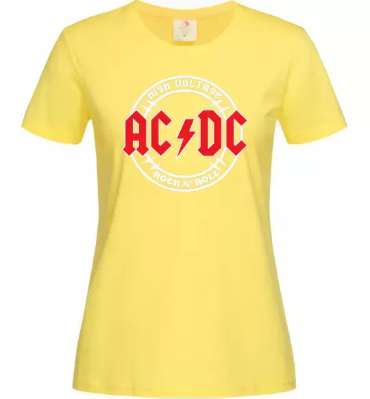 Женская футболка AC_DC high voltage Лимонный фото
