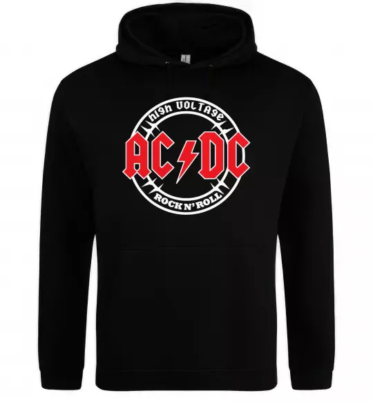 Чоловіча толстовка (худі) AC_DC high voltage Чорний фото