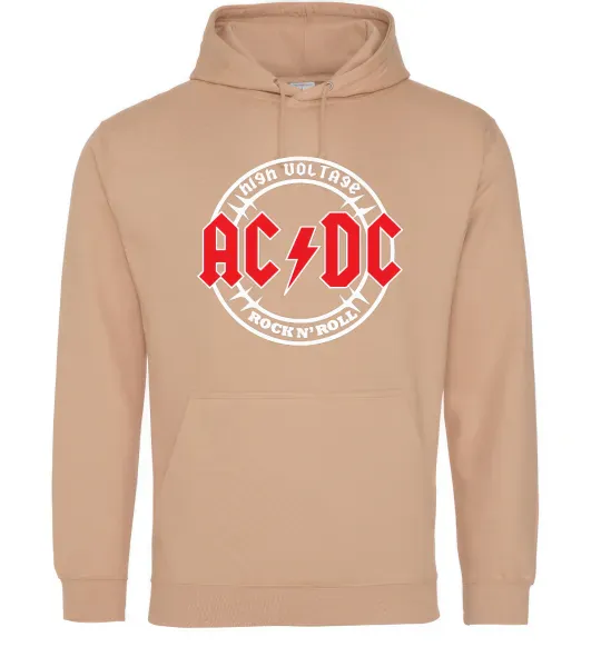 Жіноча толстовка (худі) AC_DC high voltage Пісочний фото