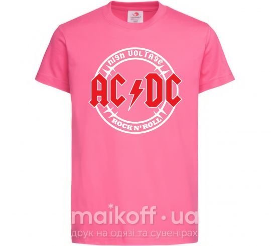 Детская футболка AC_DC high voltage Ярко-розовый фото