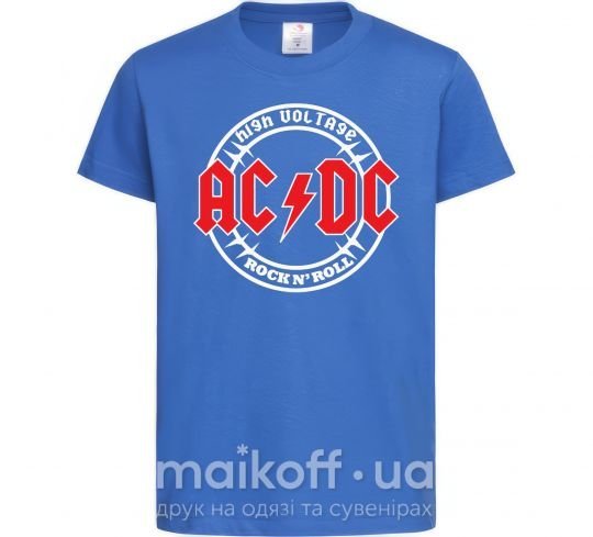 Детская футболка AC_DC high voltage Ярко-синий фото