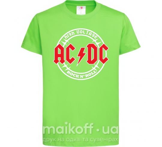 Детская футболка AC_DC high voltage Лаймовый фото