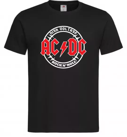 Мужская футболка AC_DC high voltage Черный фото