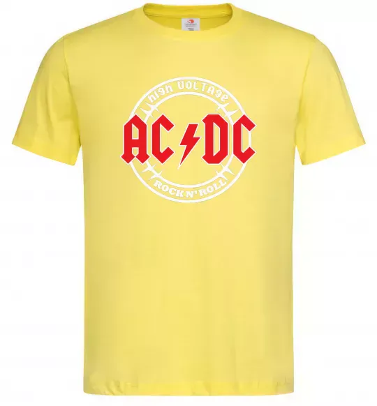 Мужская футболка AC_DC high voltage Лимонный фото