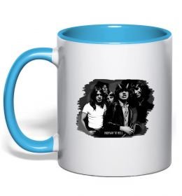 Чашка з кольоровою ручкою AC DC Band
