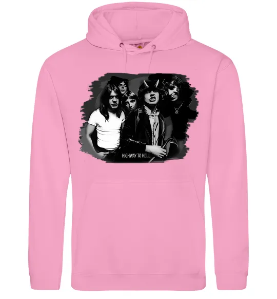 Мужская толстовка (худи) AC DC Band Розовый фото