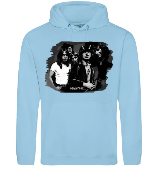 Жіноча толстовка (худі) AC DC Band Блакитний фото