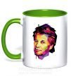 Чашка з кольоровою ручкою Jon Bon Jovi Зелений фото