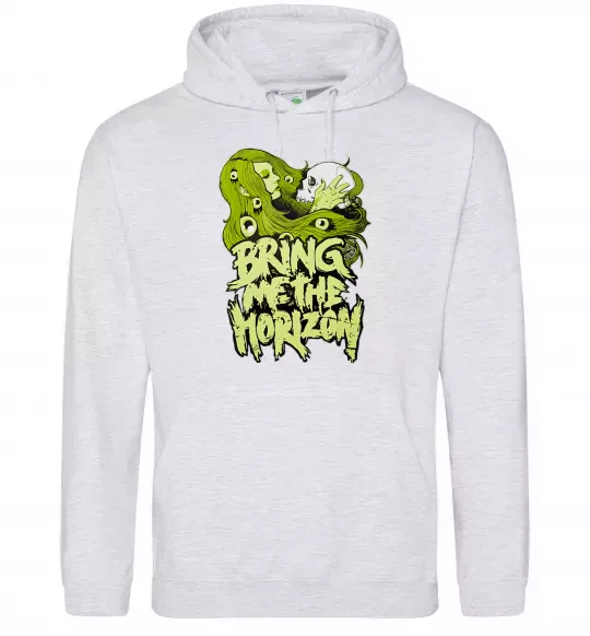 Мужская толстовка (худи) BMTH Серый меланж фото