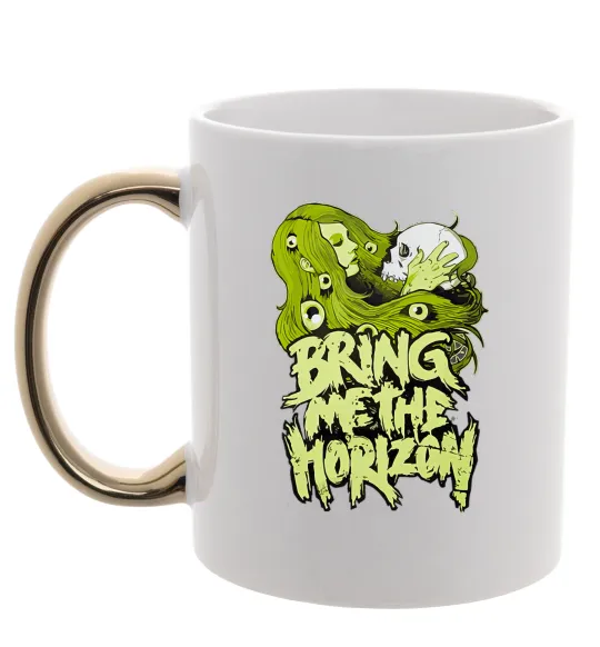 Чашка с цветной ручкой BMTH Золото фото