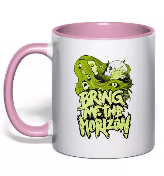 Чашка с цветной ручкой BMTH Нежно розовый фото