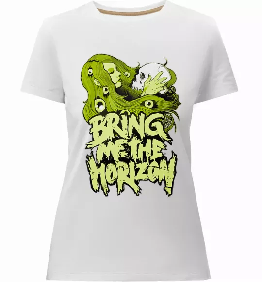 Женская премиум футболка BMTH Белый фото