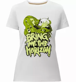 Жіноча преміум футболка Bring me the Horizon черепи Чорний фото