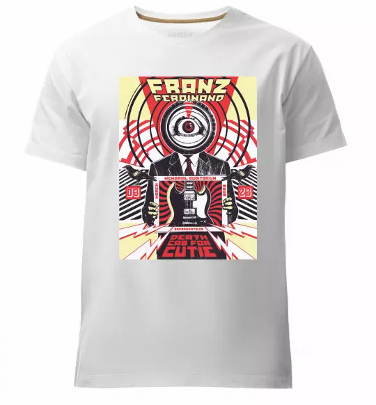 Чоловіча преміум футболка Franz Ferdinand poster Білий фото