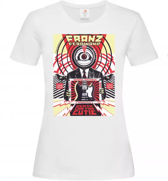 Женская футболка Franz Ferdinand poster Белый фото