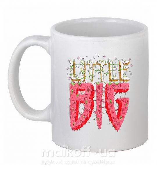 Чашка керамическая Little big logo Белый фото