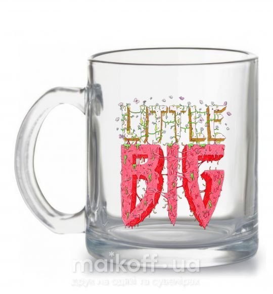 Чашка стеклянная Little big logo Прозрачный фото