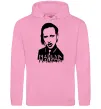Женская толстовка (худи) Marilyn Manson Розовый фото