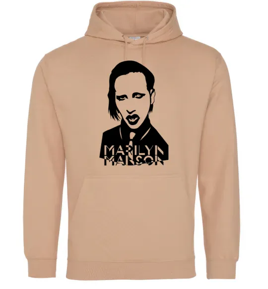Женская толстовка (худи) Marilyn Manson Песочный фото