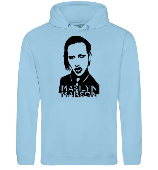 Женская толстовка (худи) Marilyn Manson Голубой фото