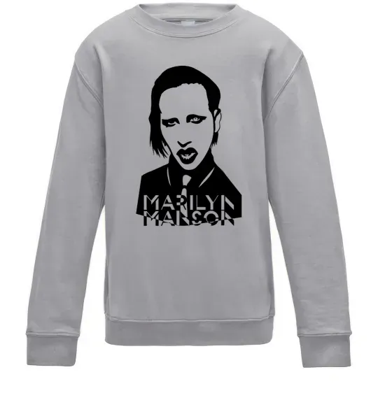 Дитячий світшот Marilyn Manson Сірий меланж фото