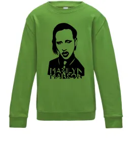 Детский Свитшот Marilyn Manson Лаймовый фото