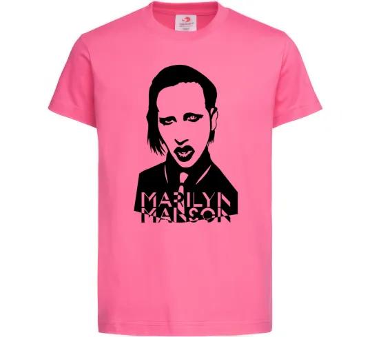 Детская футболка Marilyn Manson Ярко-розовый фото