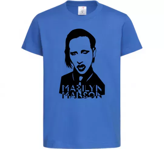Детская футболка Marilyn Manson Ярко-синий фото