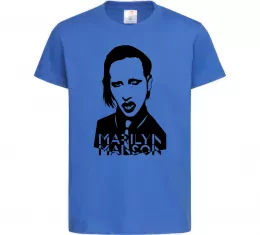 Детская футболка Marilyn Manson Ярко-синий фото