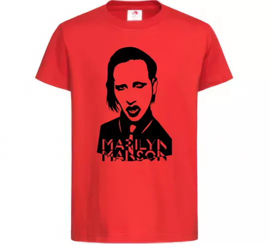 Детская футболка Marilyn Manson Красный фото